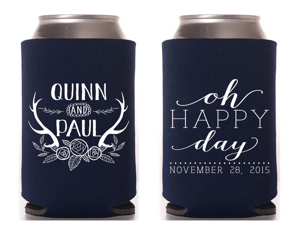 Oh Happy Day Rustic Can Coolers #1267