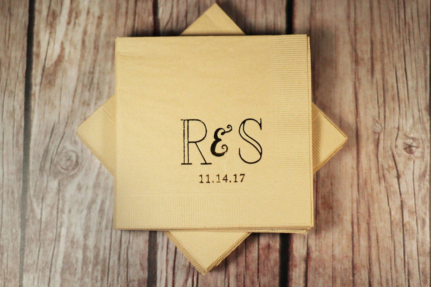 Simple Geometric Letter Monogram Napkin #1322, #1162