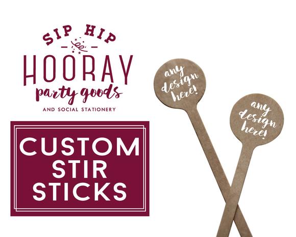 Custom Dog Silhouette Stir Sticks