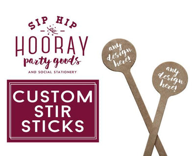Custom Dog Silhouette Stir Sticks