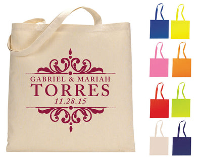 Personalized Wedding Tote Bags Design #1230