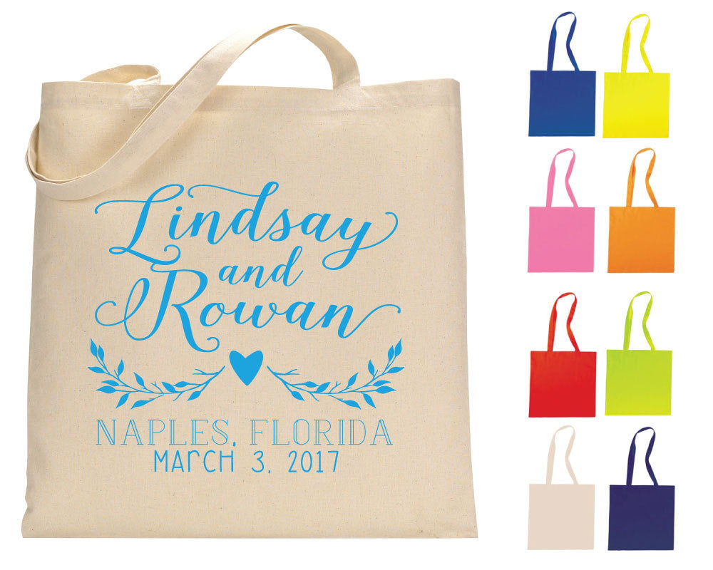 Custom Personalized Wedding Tote Bags #1162, #1322, #1323