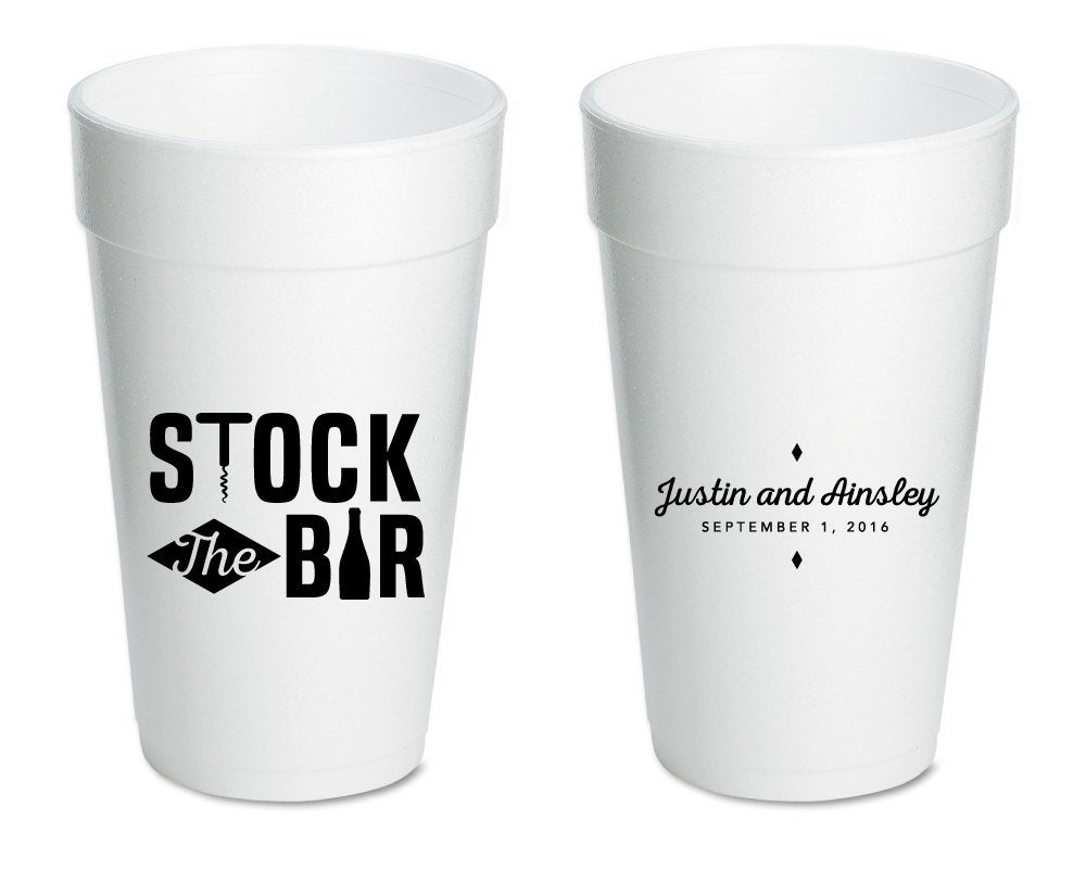 Stock The Bar | Diamonds Foam Cup #1337