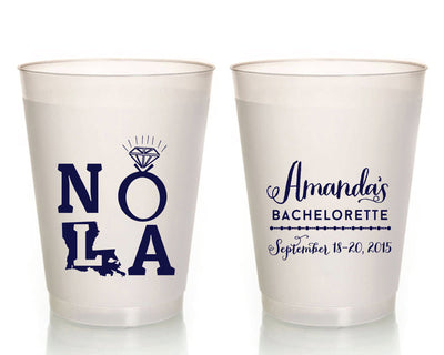 NOLA Bachelorette Party Frosted Cups #1312