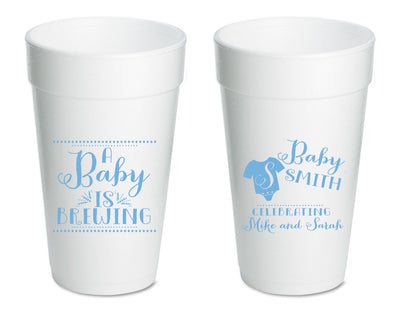 A Baby Is Brewing Foam Cups #1342