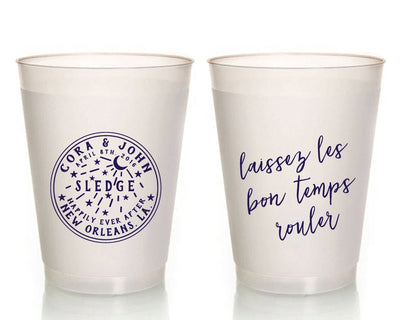 NOLA Crescent Water Meter Frosted Cups #1351