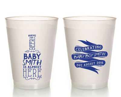 Have a Beer Baby Shower Frosted Cups #1353