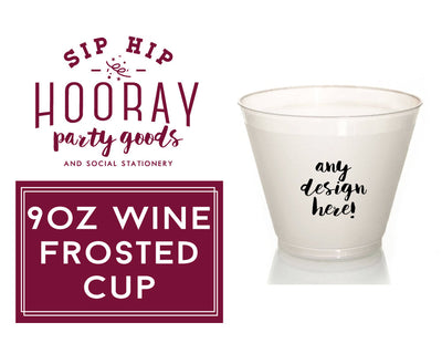 Cheers and Beers to 30 Years 9oz Frosted Wine Cup Design #1895