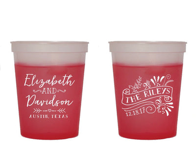 Personalized Last Name Color Changing Cups #1367