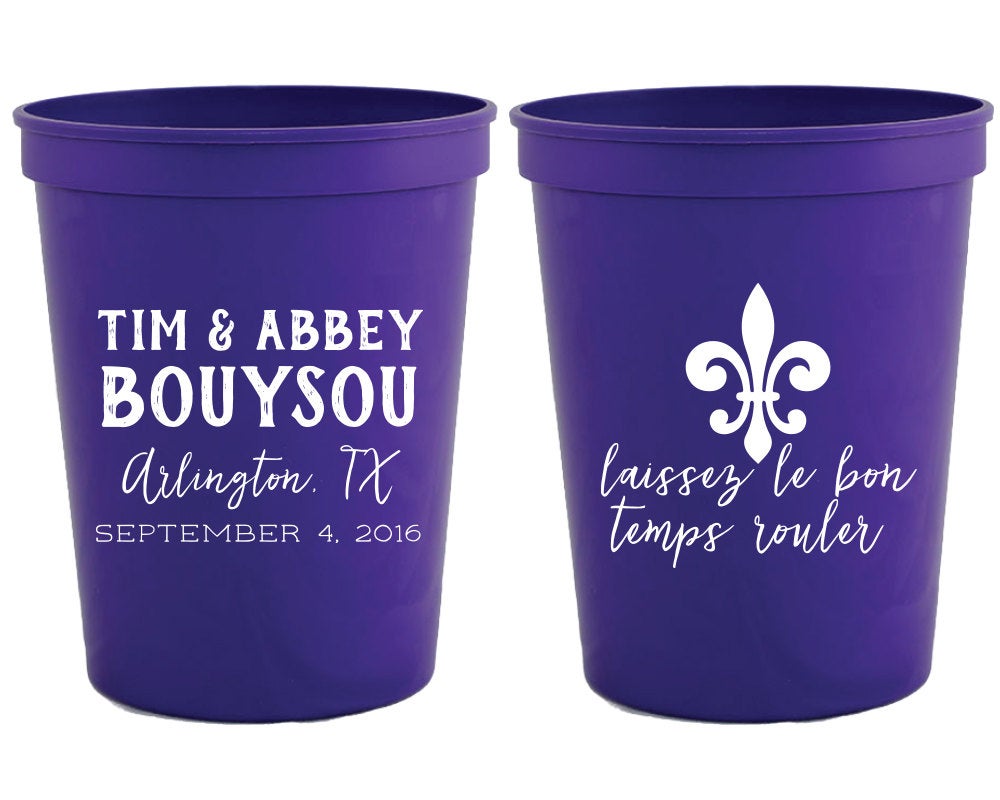 NOLA Fleur de Lis Stadium Cups #1369