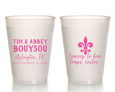 New Orleans Wedding Frosted Cups #1369