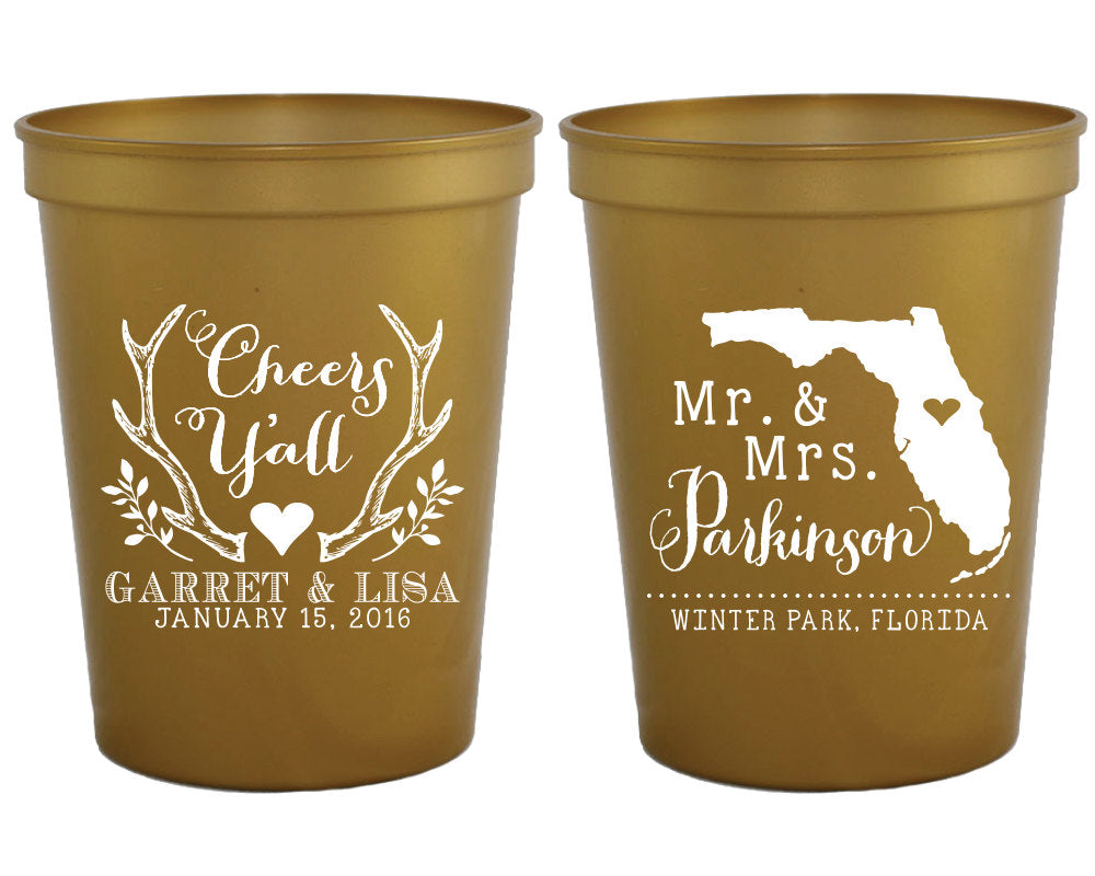 Cheers Y'all Antler State Stadium Cups Design #1355