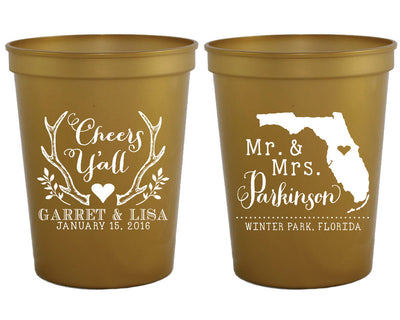 Cheers Y'all Antler State Stadium Cups Design #1355