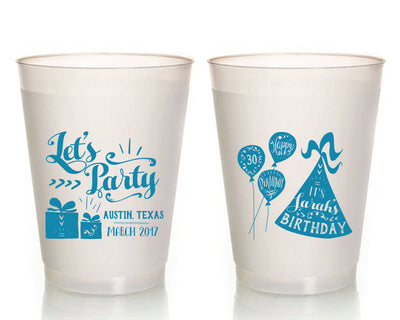 Happy Birthday Party Frosted Cups, #1362