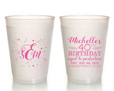 Happy Birthday Frosted Party Cups, #1370