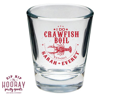 I Do Crawfish Boil Couples Shower Shot Glasses #1048