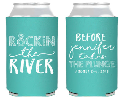 Rockin the River Bachelorette Can Coolers Design #1392