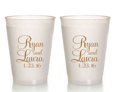 Custom Wedding Frosted Cups #1397