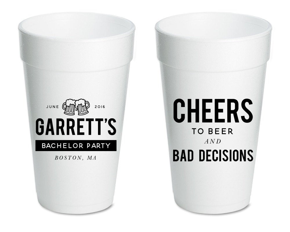 Bachelor Party Foam Cups #1410