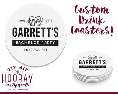 Bachelor Party Drink Coasters #1410