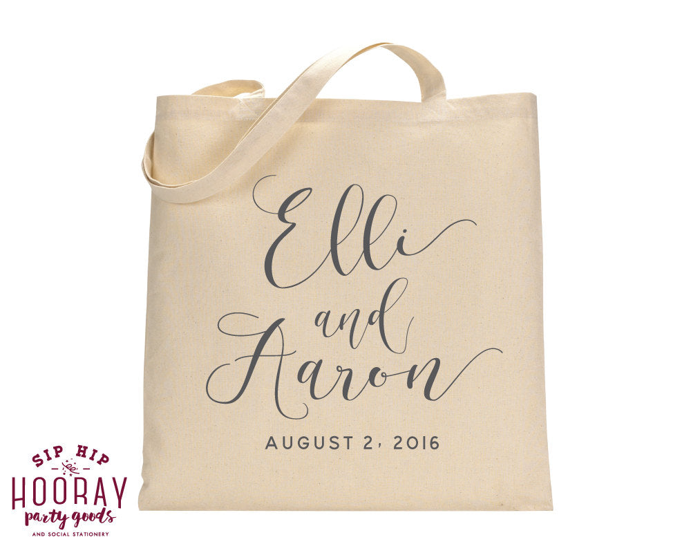 Custom Wedding Tote Bag Design #1416
