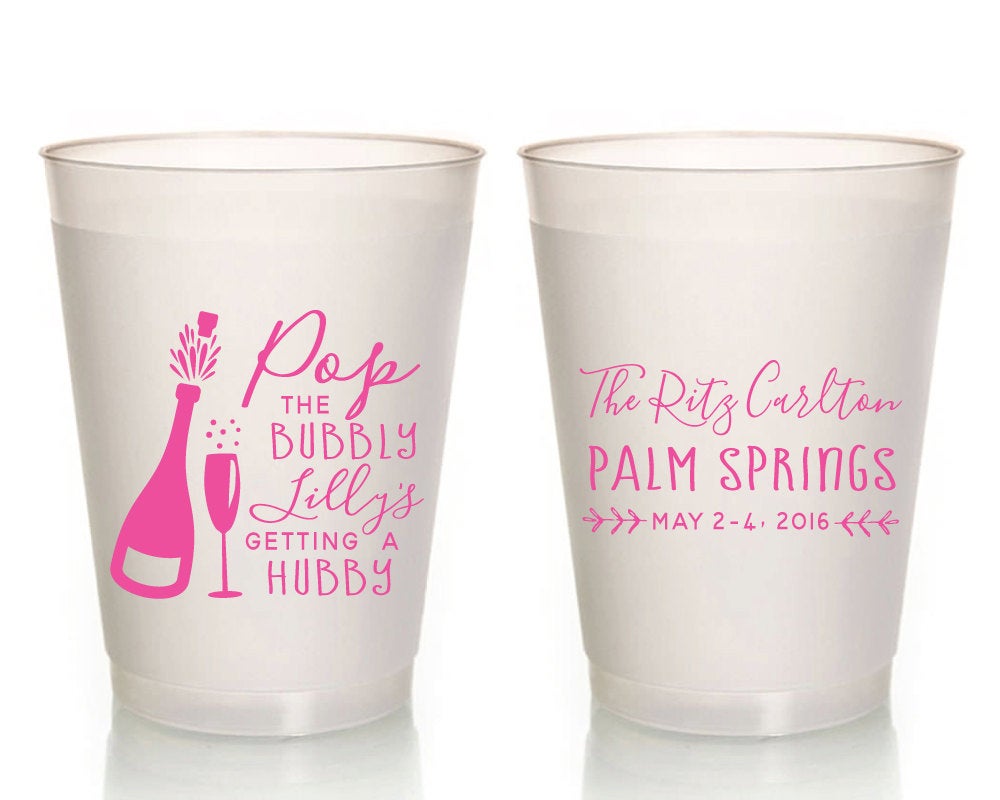 Bachelorette Party Frosted Cups, #1418