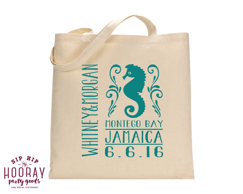Destination Beach Wedding Tote Bags #1428