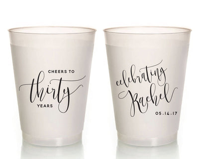 Cheers to 30 Years Frosted Cups #1436
