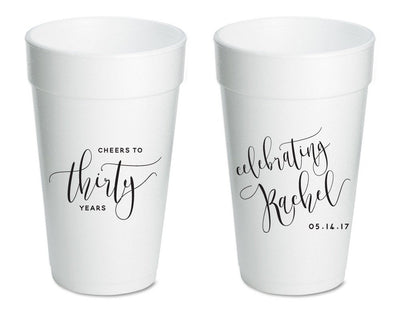 Cheers to 30 Years Foam Cups #1436