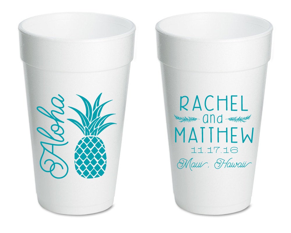 Aloha Beach Party Styrofoam Cups #1450