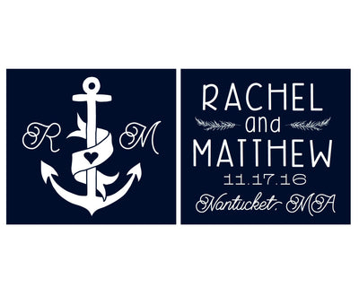Nautical Wedding Can Coolers #1453