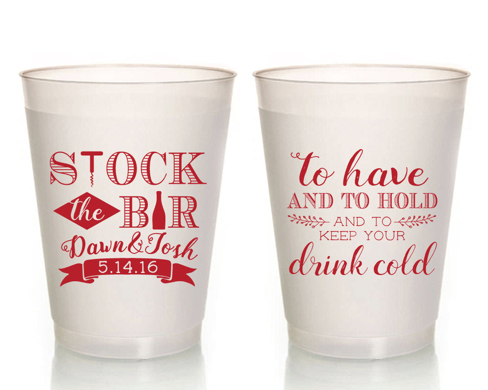 Stock The Bar Party Favors Frosted Cups #1455