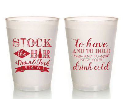 Stock The Bar Party Favors Frosted Cups #1455