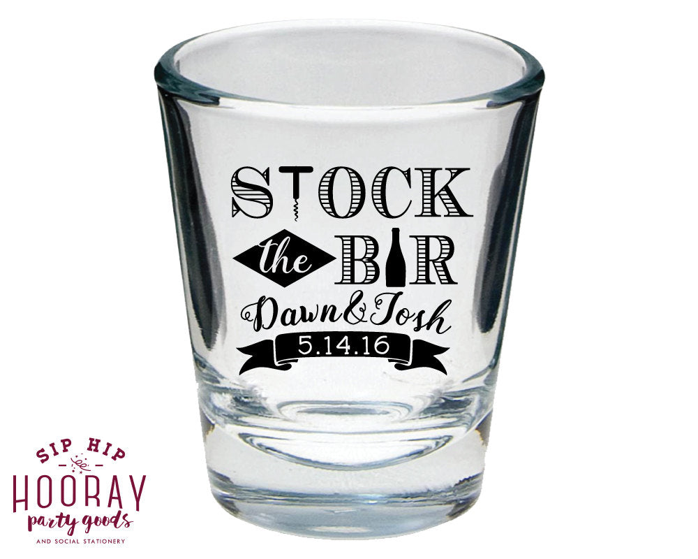 Stock the Bar Wedding Shot Glasses #1455