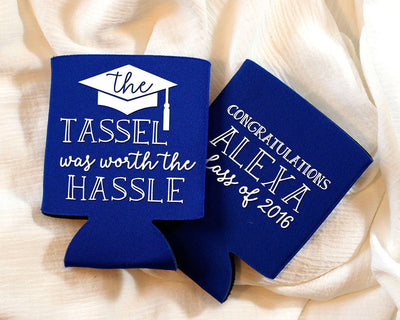 Tassel Was Worth the Hassle Graduation Can Coolers #1452