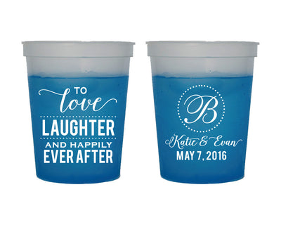 Love Laughter and Happily Ever After Mood Cup Design #1456