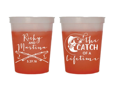 Catch of a Lifetime Fisher Wedding Color Changing Cups #1510