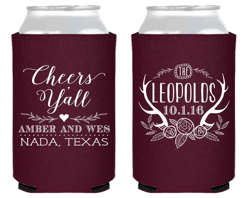 Cheers Ya'll Rustic Can Coolers #1461