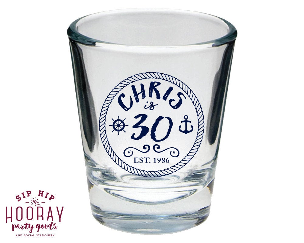 Nautical Birthday Shot Glasses #1457