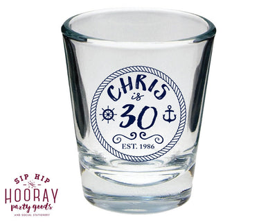 Nautical Birthday Shot Glasses #1457