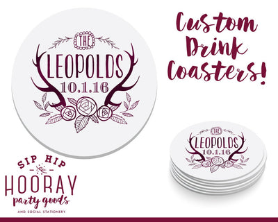 Antler Wreath Coaster Design #1461