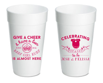 Baby Shower Foam Cups #1467