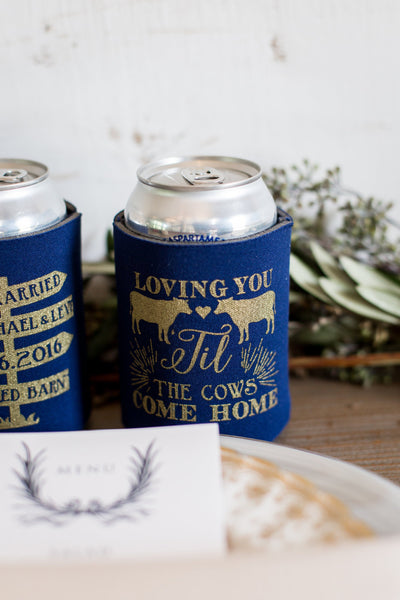 Loving You Till The Cows Come Home Can Coolers #1172