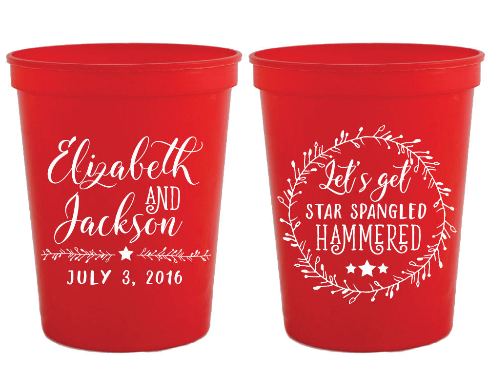 4th of July Party Stadium Cups #1482