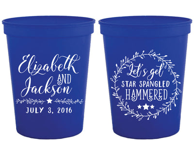 4th of July Party Stadium Cups #1482