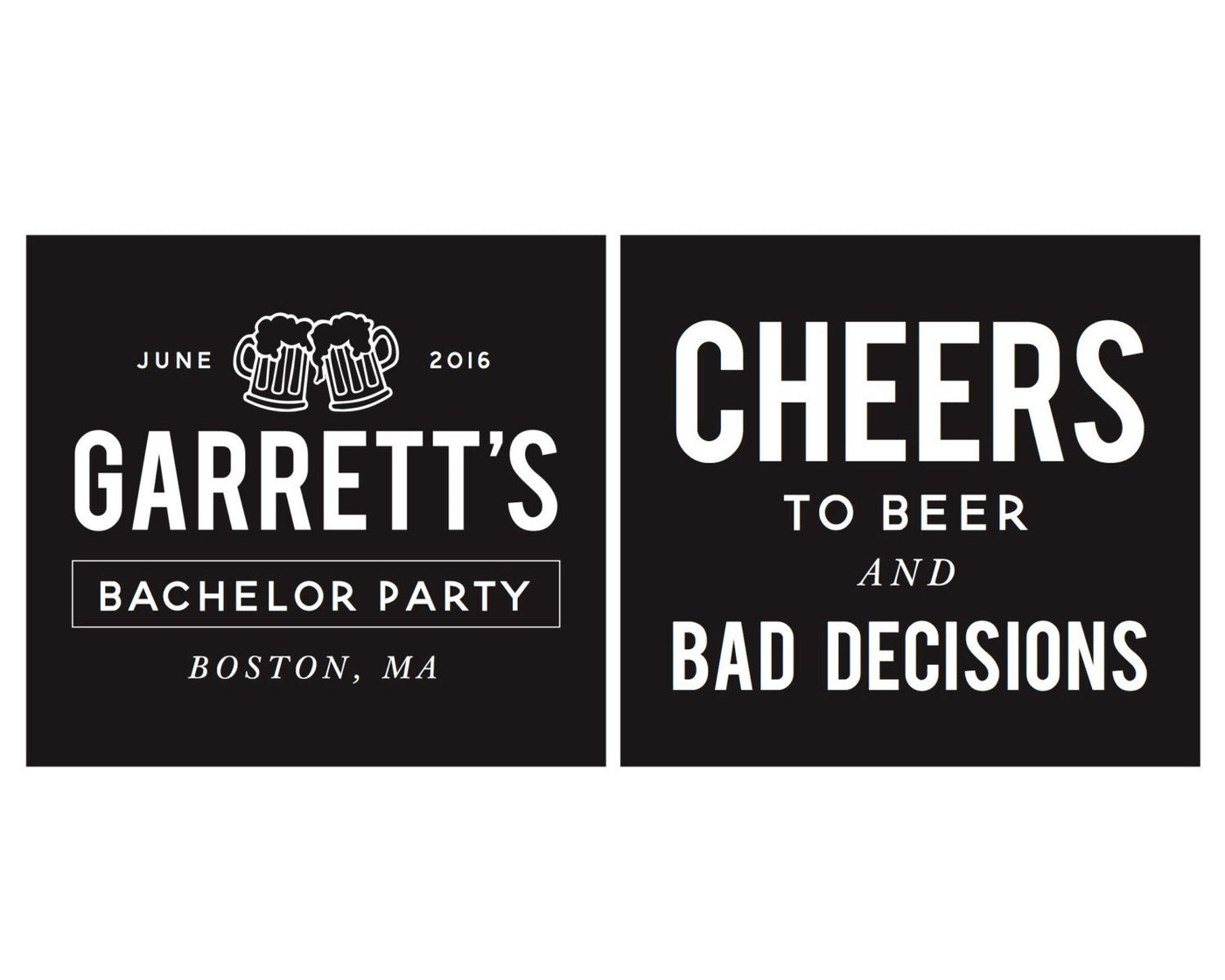 Custom Bachelor Party Can Cooler Design #1410