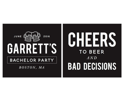 Custom Bachelor Party Can Cooler Design #1410