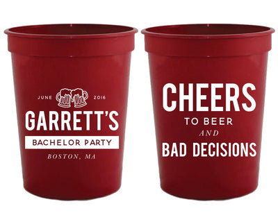 Cheers to Beer and Bad Decisions | Bachelor Stadium Cups #1410