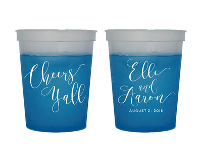 Cheers Y'all Wedding Mood Cup Design #1416