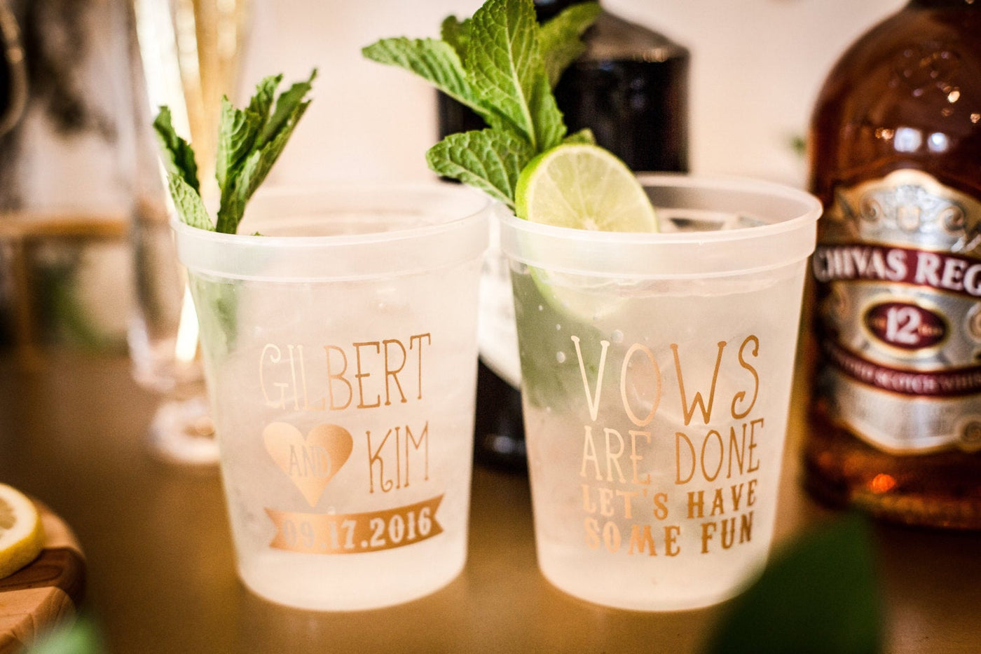 Vows are Done Wedding Reception Stadium Cups #1117